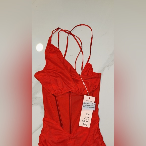 HollyPolly red dress NWT - Picture 4 of 4